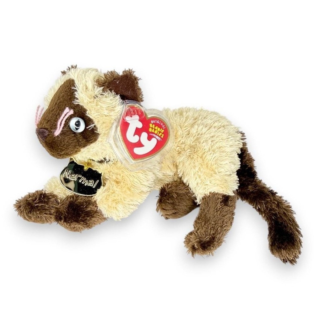 Nermal the Cat Ty Beanie Baby | Garfield Movie Star | Mint Heart Tag